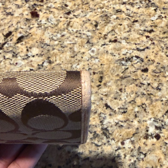 Coach Legacy Signature Wallet (Tan Canvas and Leather) - Picture 6 of 13